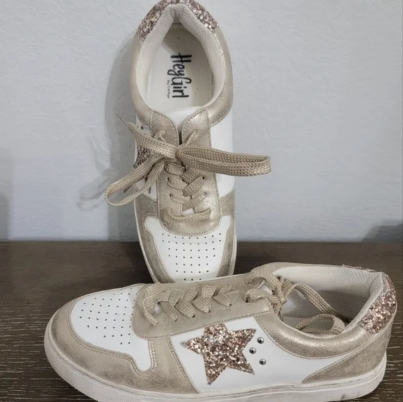 Corkys Gold and White Sneakers Women's Size 9 - Picture 3 of 4